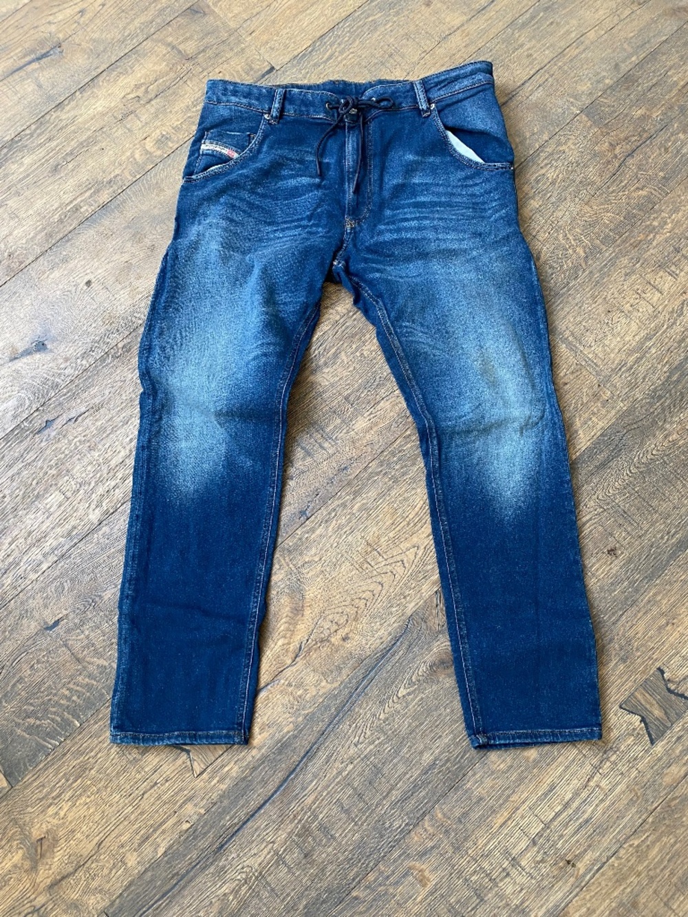 Diesel JoggJeans Men's Blue Drawstring Waist Denim Jeans Size W36